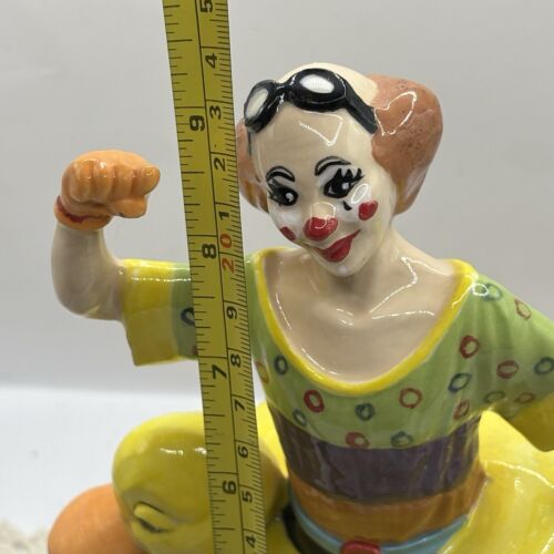 Statuina pagliaccio nuoto estivo kitsch retrò firmata dall'artista ottimo regalo - Foto 16 di 16