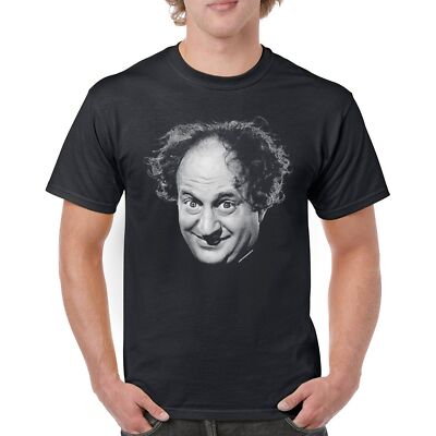 Larry The Three Stooges T-shirt Moe Curly Shemp 3 Trio Retro Icons Men's Tee