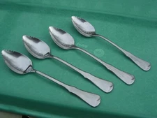 ONEIDA COMMUNTITY STAINLESS - PATRICK HENRY - 4 GRAPEFRUIT SPOONS - MINT -