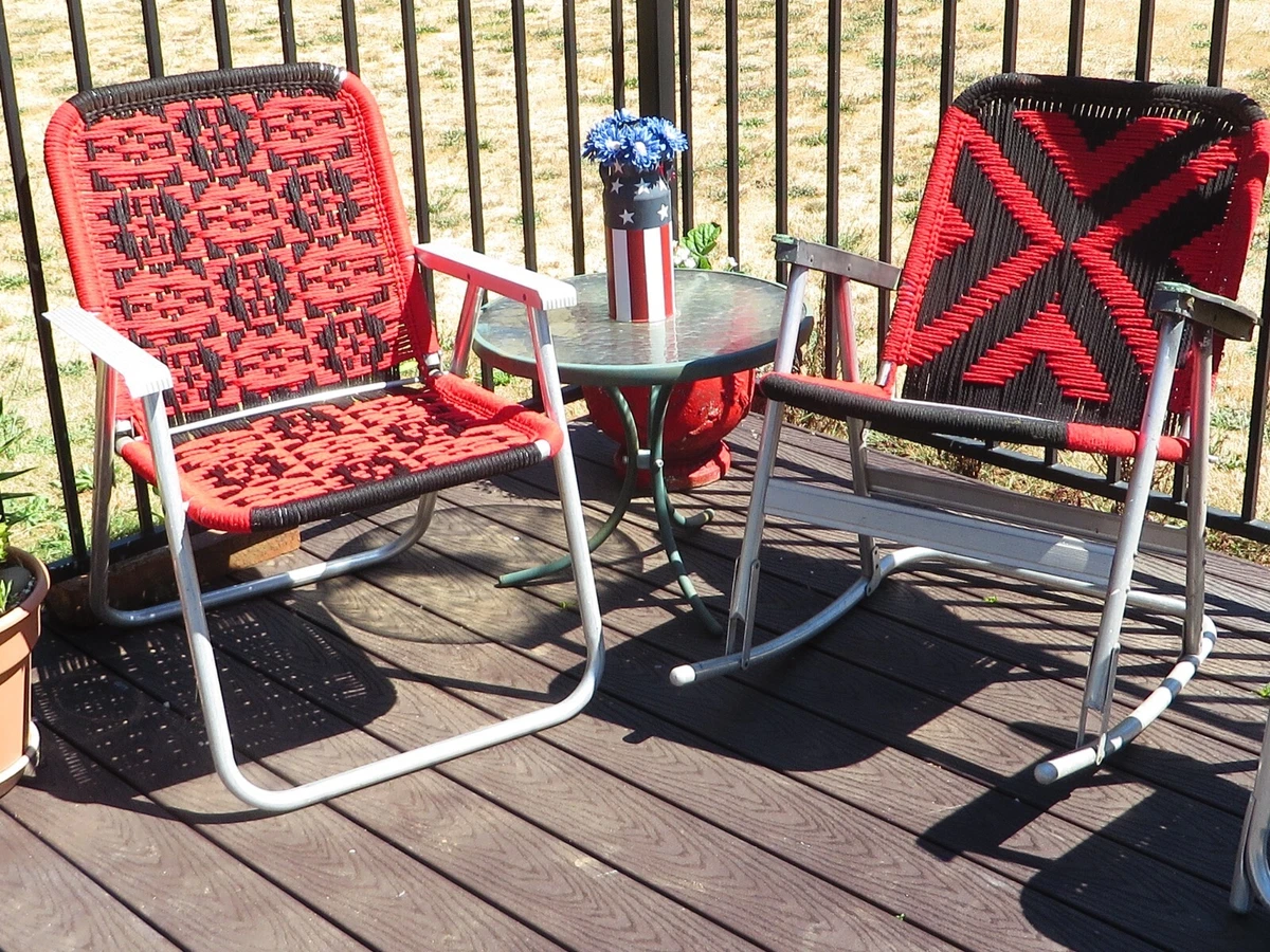 RETRO MACRAME LAWN CHAIRS Price per chair 35