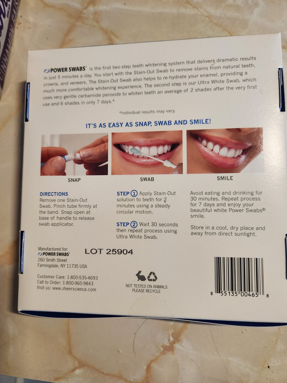 Power+Swabs+Ultrawhite+7Day+Professional+Teeth+Whitening+Kit for sale