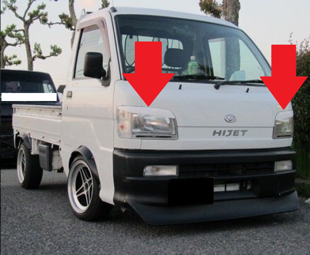 Headlight Eye Line Eyebrows Eyelids For Daihatsu 1999-2004 Hijet