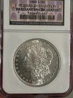 1880-S Morgan Silver Dollar $1 - NGC Brilliant Unc. - Fitzgerald Collection