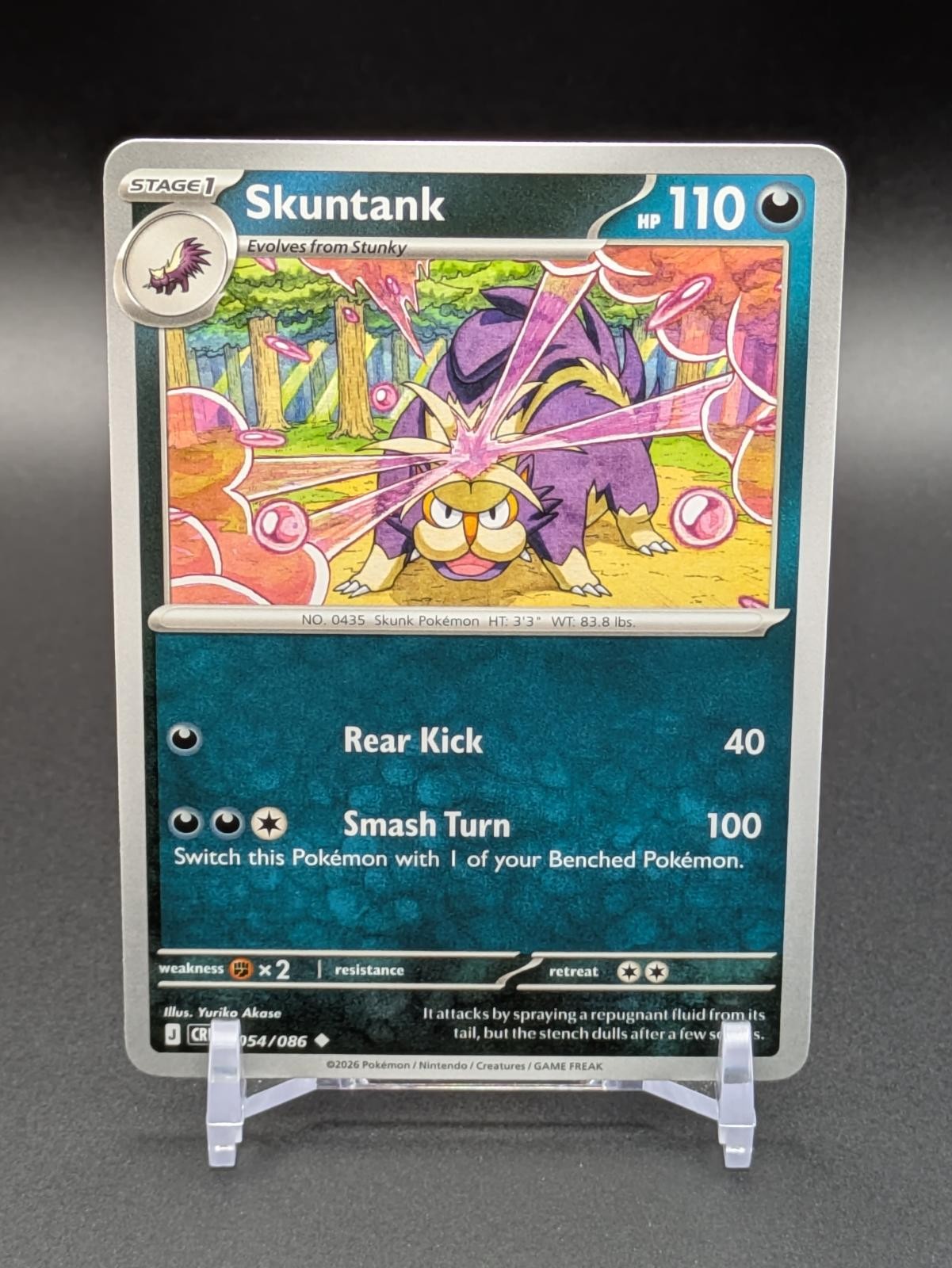 SKUNTANK 054/086 - Pokemon ME04: Chaos Rising UC NM -