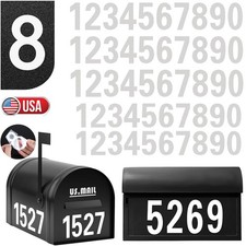 3 Size Reflective Mailbox Numbers Sticker 0-9 Self Adhesive Vinyl Waterproof USA