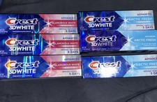 6 Total Crest 3D White Advanced Toothpaste 3.3 oz 3-Glamorous 3-Artic Fresh