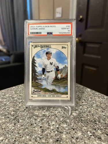 2023 TOPPS X BOB ROSS THE JOY OF BASEBALL #86 AARON JUDGE PSA 10 Yankees