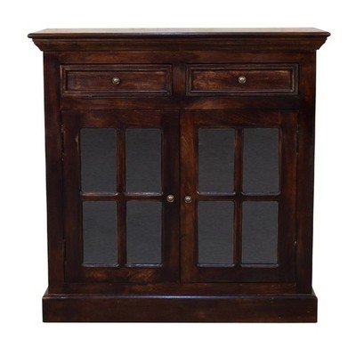 Solid Wood Storage with Brass Knobs