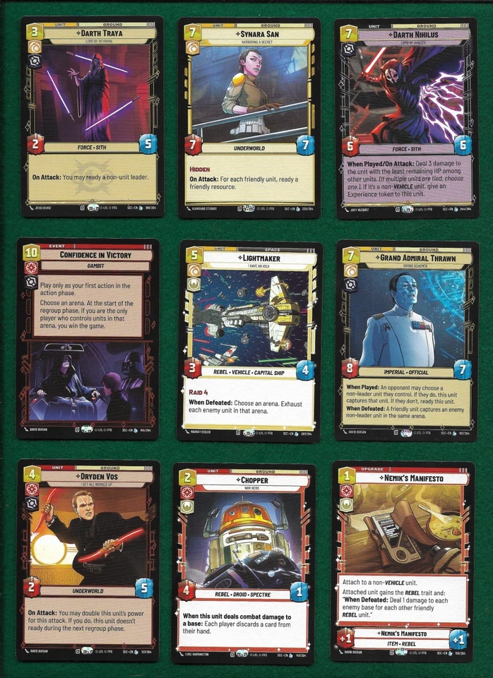 STAR WARS UNLIMITED SECRETS OF POWER COMPLETE 20 CARD LEGENDARY SET - Image 2 of 3