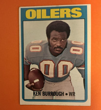Topps 1972 Topps Ken Burrough Rookie Base Set #26 Houston Oilers Football Card. rookie card picture