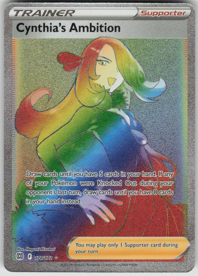 Pokemon Cynthia's Ambition Secret Rare SWSH09: Brilliant Stars 178/172 NM