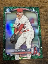 GEORGE KLASSEN 2025 Bowman #BCP-63 Angels 1st Green Grass Refractor /99