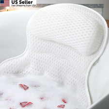 Bath Pillow Bathtub Pillow, Luxury Pillows for Tub Neck and Back White
