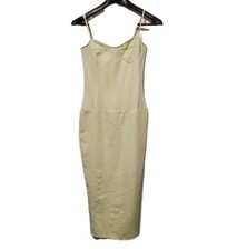 New PrettyLittleThing Sage Green Corset Strappy MidMaxi Dress Size 4 Bodycon