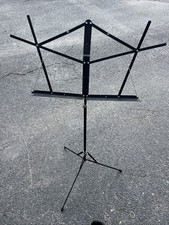 Stageline Music Folding Metal Music Stand Black with Carrying Case