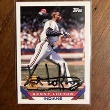 1993 Topps KENNY LOFTON AUTOGRAPH SIGNED AUTO  CLEVELAND INDIANS