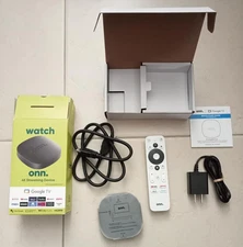ONN Android TV 4K UHD Streaming Device W/ Voice Remote Control Google Assistant
