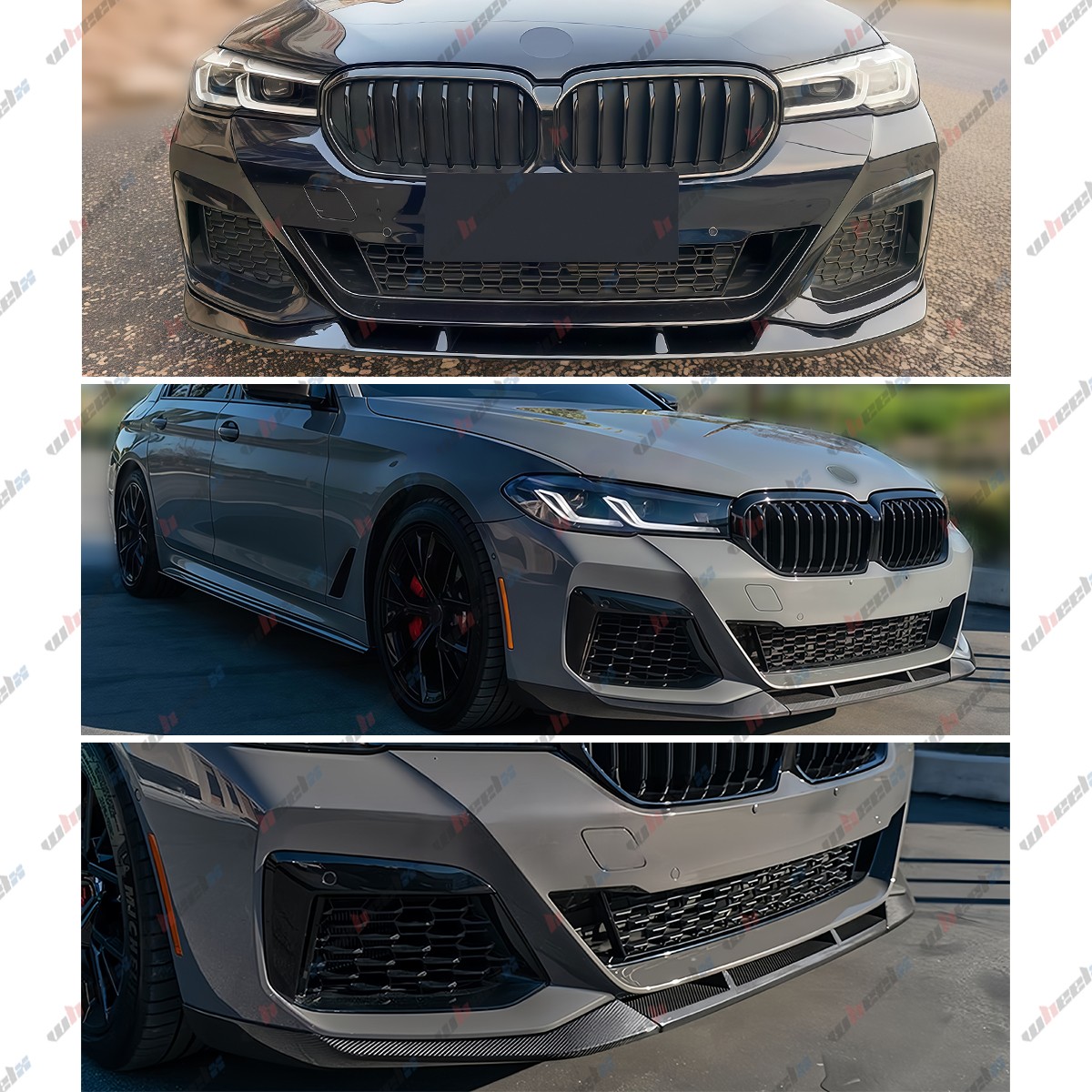 FD Style Carbon Fiber Lip Splitter For 21-23 BMW G30 530i 540i