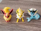 Vintage Pokemon TOMY Flareon Vaporeon & Jolteon Figures CGTSJ