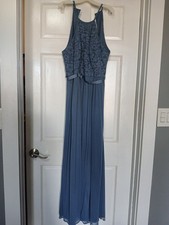 davids bridal bridesmaid dress, Dusty Blue, Size 14, Style JB9891