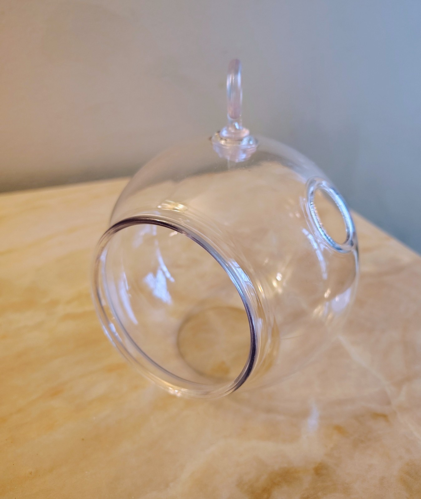 Hanging Clear Plastic Terrarium Globe Candle/Tealight Holder