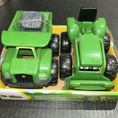 TOMY John Deere 6'' Dump Truck & Tractor 2-Pack Sandbox Toys 18+ Months NEW