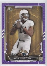 2015 Bowman Rookies Purple Nick Marshall #109 0c6