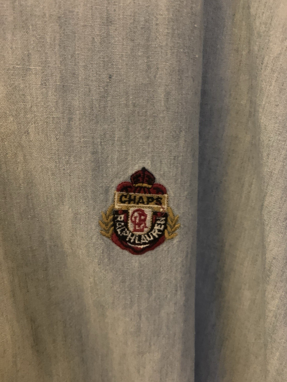 Chaps Ralph Lauren Chambray Button Down Shirt Men… - image 2