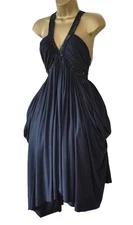 ALLSAINTS Vintage TEVLOV Parachute Dress UK 10 Boho Hitched Bustle Goth Xmas NYE