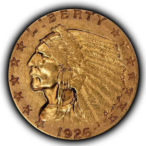 1926 G$2.50 Indian Head Gold Quarter Eagle - Authentic US Coin - XF - G5806