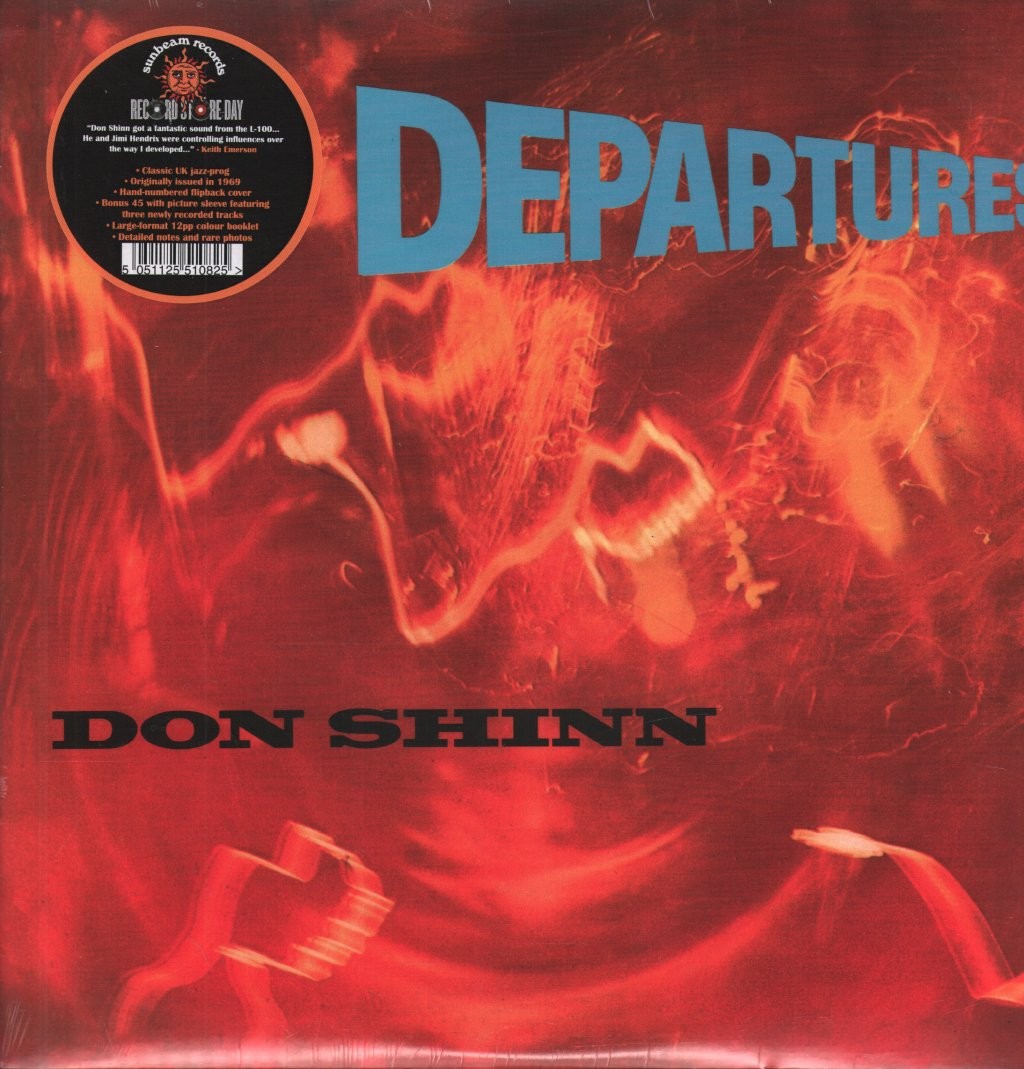 SBRLP5108 Don Shinn Departures LP vinyl UK Sunbeam 2020 Limited reissue with
