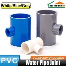 ID 20mm 200mm Reducing Tee PVC Pipe Fitting T-Shaped Coupling Connector Adapter