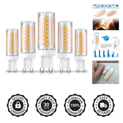 Dimmable G9 LED Bulbs 5W 3000K Warm White - Ideal Replacement for Halogen