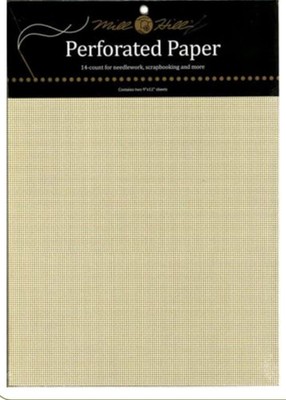 Mill Hill PERFORATED PAPER Cross Stitch 2 Pieces 14 stitch ct. Ecru NIP