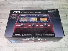 ZOOM B3 Bass Effects & Amp Simulator Bass Multi Effect Pedal w/ Box & Manual