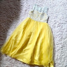 Princess Fairy Core Belle Flower Girl Lace Tulle Dress Girls 6 Ethereal Goddess