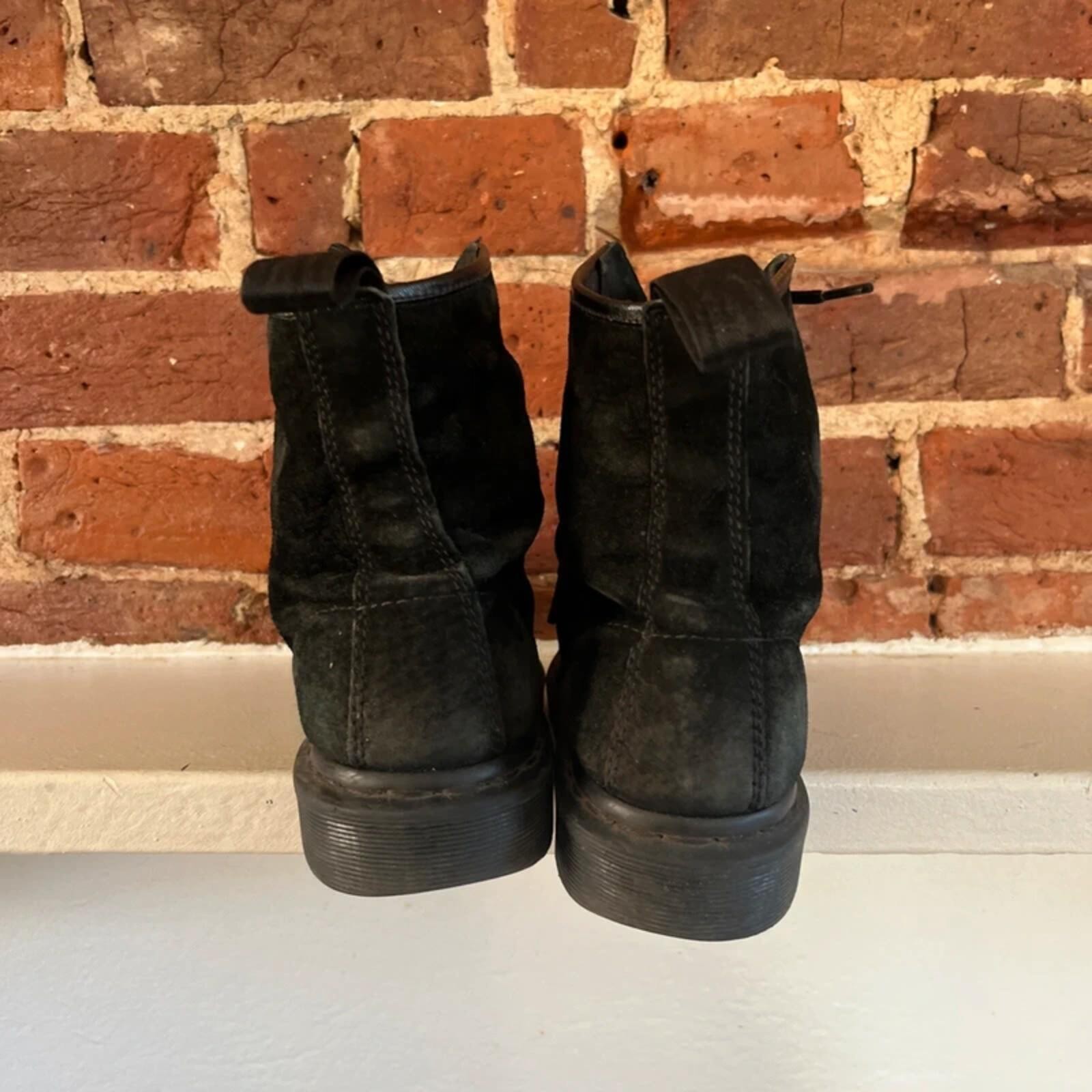 Vintage Dr Marten Suede Black Ankle Boots | UK Size 6 image 7