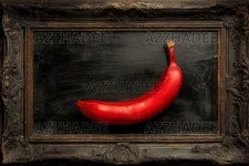 Banana Digital Image AI Artwork Vintage Style Frame | High Resolution Download