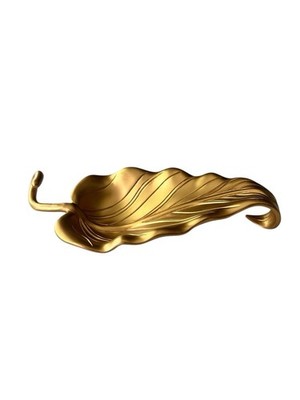 L objet Gold Leaf Sculptural Bowl, Luxury Home Decor, Organic Shape