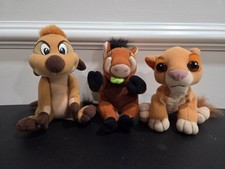 Disney's The Lion King Simba's Pride Stuffed Animal Trio, Simba, Timone, Pumba