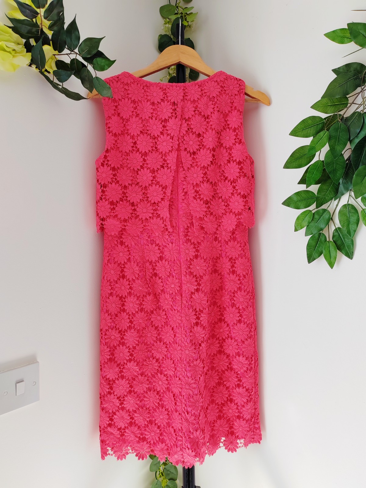 Precis Coral Lace Shift Dress Sleeveless Floral Occasion Wedding UK 8 BNWT image 2