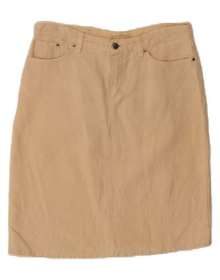 GIANFRANCO FERRE Damen A-Linien Rock IT 44 Medium W30 Beige Baumwolle BK14