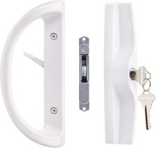 Sliding Patio Door Handle Set w/Key Cylinder Mortise Lock Fits 1.5-1.75" Thick