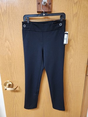 Black Skinny Stretch Pants. Med. Petite. NWT. By SOHO. 
