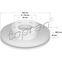 Topran 2X Bremsscheibe Ø300Mm Vorne BelüFtet FüR Mercedes-Benz Sprinter 35-T