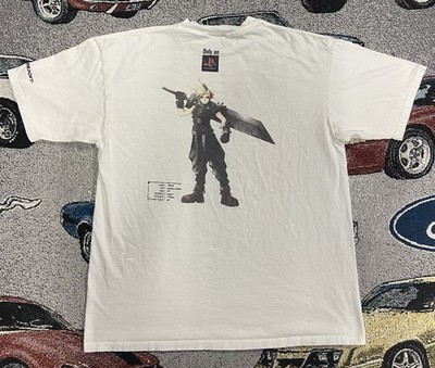 Vintage 90s Final Fantasy VII T-Shirt Cloud Squaresoft PlayStation Promo Size XL