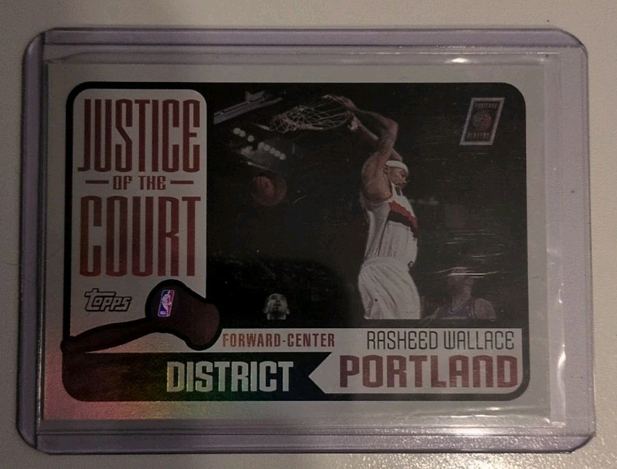 Rasheed Wallace 2003-04 Topps Justice of the Court JC-20 Portland Trail Blazers