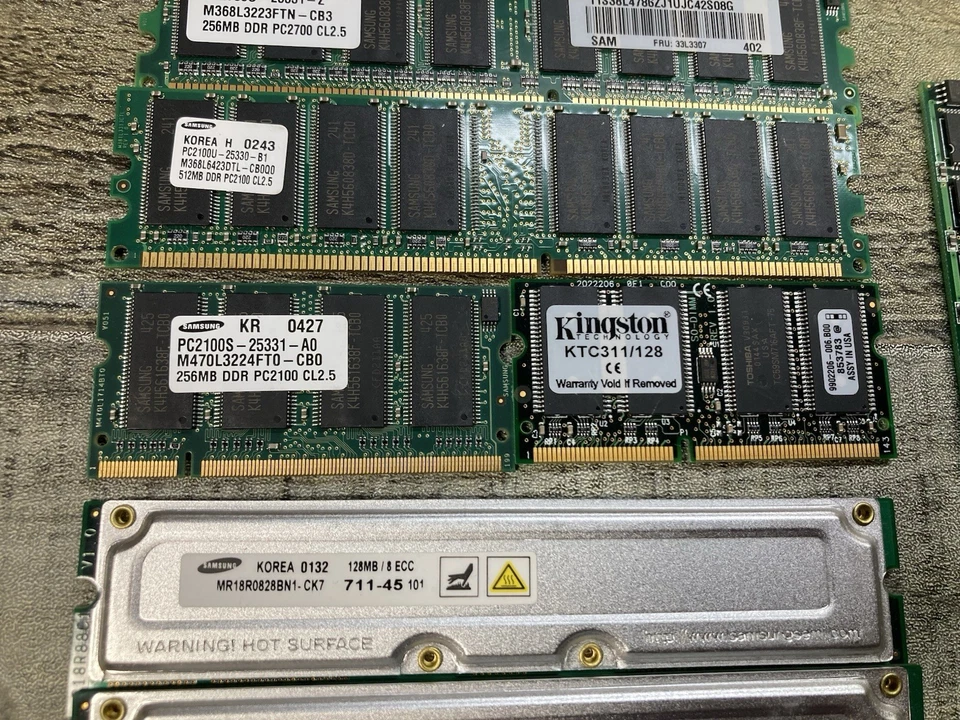 Lot 20 Memory Ram 512mb, 256mb, 128mb Samsung MT Infineon Kingston HP Hynix LGS - Image 4 of 4