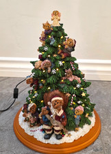 Retired Vintage Danbury Mint Boyds Bears Light Up Christmas Tree 13