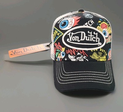 Von Dutch Black Jax Psycho Trucker Hat Snapback One Size Fits Most New With Tags